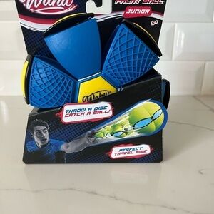 Phlat Ball Jr, "Throw as a Disc Catch as a  Ball Waterproof Blue Toy